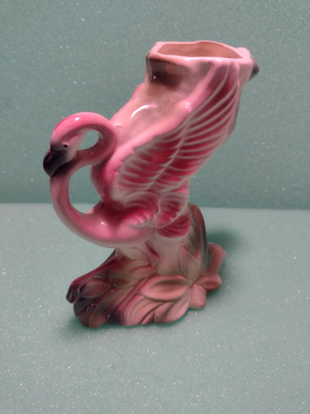 Vintage Stewart B. McCulloch Pottery of California Ceramic Flamingo Bud Vase - Picture 2 of 6